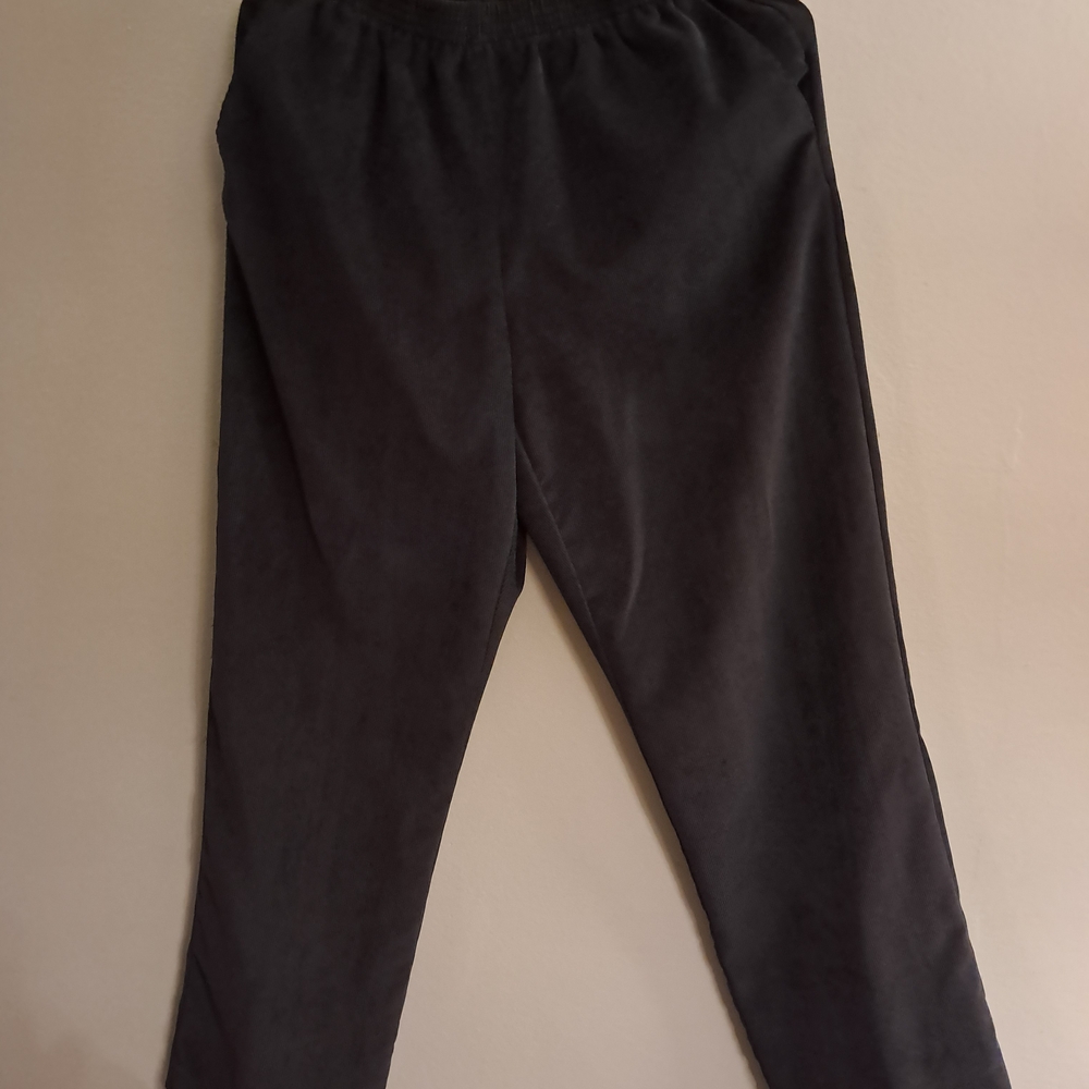 Alfred Dunner Women's Dark Gray Trousers